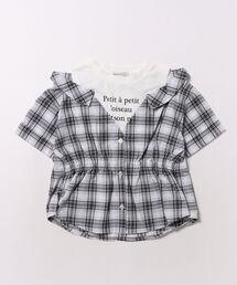 Right-on | 【VIVIAN BLUE】肩あきフェイクレイヤード半袖シャツ(シャツ/ブラウス)