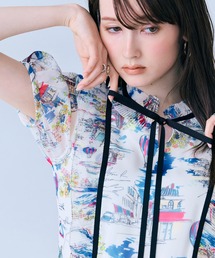 パリプリントワンピース