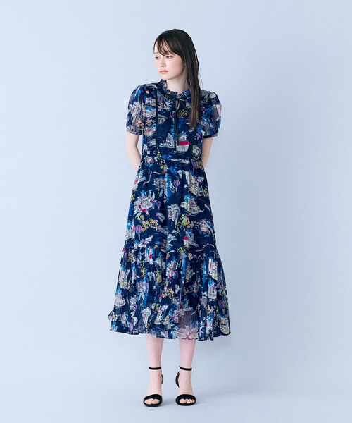 Audie a Muses(オーディアミューズ)の「パリプリントワンピース(ワンピース・レディース・ネイビー/オフホワイト・36/38/40/42)」の17枚目の写真