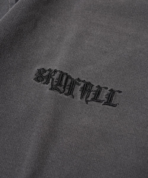 1111clothing(ワンフォークロージング)の「【セットアップ可能】ミニ裏毛 アップリケ Tシャツ / Mini Fleece Applique T-Shirt(Tシャツ/カットソー・メンズ・アッシュ/ブラック・XL/L/M)」の6枚目の写真