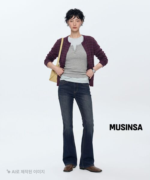 MUSINSA STANDARD WOMAN（ムシンサスタンダードウーマン）の「ウィメンズヘンリーネックタンクトップ[ミディアムグレー]（Tシャツ/カットソー・レディース・その他・LARGE/X-SMALL/SMALL/MEDIUM）」の9枚目の写真