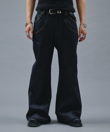 ANDER HUNK（アンダーハンク）の「Studs Design Rigid Flare Denim / スタッズデザインリジットフレアデニム（デニムパンツ）」