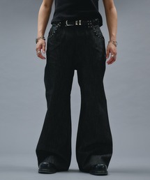 ANDER HUNK（アンダーハンク）の「Studs Design Rigid Flare Denim / スタッズデザインリジットフレアデニム（デニムパンツ）」