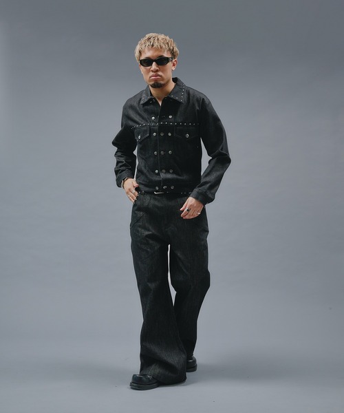 ANDER HUNK(アンダーハンク)の「Studs Design Rigid Flare Denim / スタッズデザインリジットフレアデニム(デニムパンツ・メンズ・インディゴブルー/ブラック/ブラック系その他・MEDIUM/LARGE/SMALL)」の20枚目の写真