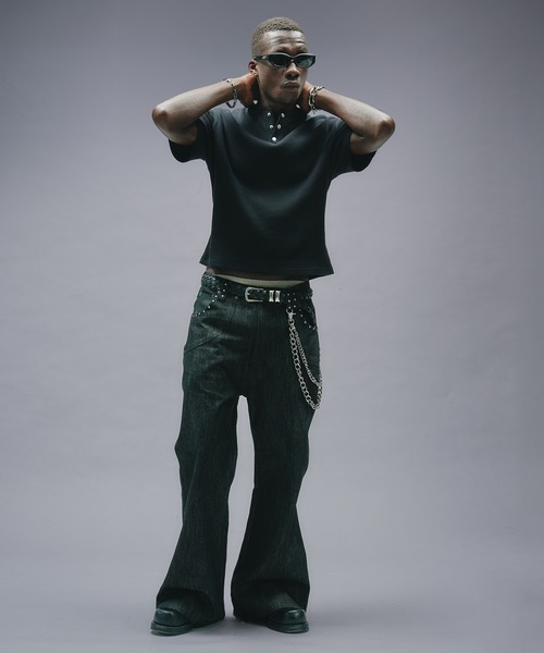 ANDER HUNK(アンダーハンク)の「Studs Design Rigid Flare Denim / スタッズデザインリジットフレアデニム(デニムパンツ・メンズ・インディゴブルー/ブラック/ブラック系その他・MEDIUM/LARGE/SMALL)」の17枚目の写真