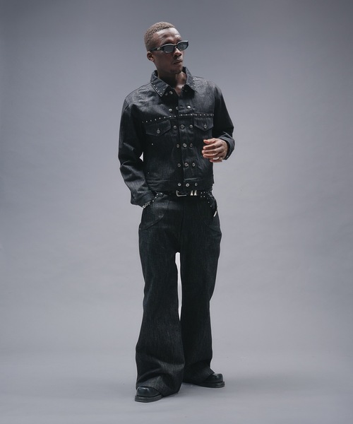 ANDER HUNK(アンダーハンク)の「Studs Design Rigid Flare Denim / スタッズデザインリジットフレアデニム(デニムパンツ・メンズ・インディゴブルー/ブラック/ブラック系その他・MEDIUM/LARGE/SMALL)」の22枚目の写真