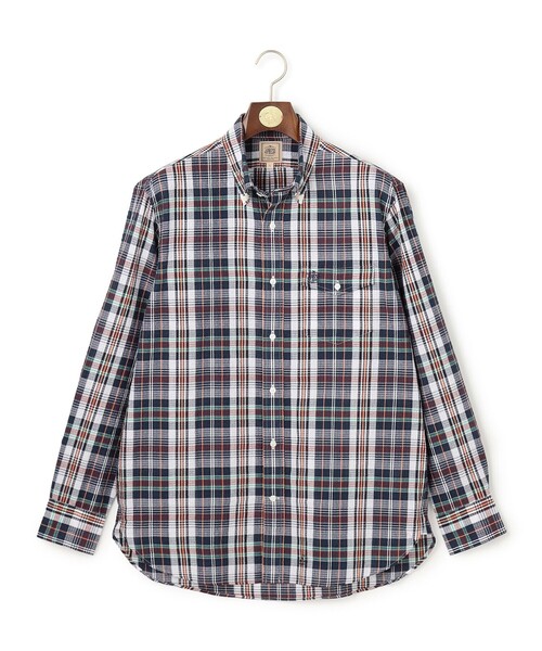 J.PRESS(ジェイプレス)の「ひんやりで品あり【吸水速乾 / 接触冷感 / 高通気性】Aero Weave クールマックス サッカー 長袖シャツ / B.D.(シャツ/ブラウス・メンズ・ブラウン系3/レッド系3/ブルー系3・MEDIUM/LARGE/X-LARGE)」の17枚目の写真