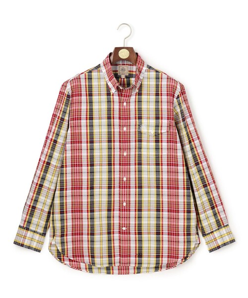 J.PRESS(ジェイプレス)の「ひんやりで品あり【吸水速乾 / 接触冷感 / 高通気性】Aero Weave クールマックス サッカー 長袖シャツ / B.D.(シャツ/ブラウス・メンズ・ブラウン系3/レッド系3/ブルー系3・MEDIUM/LARGE/X-LARGE)」の21枚目の写真