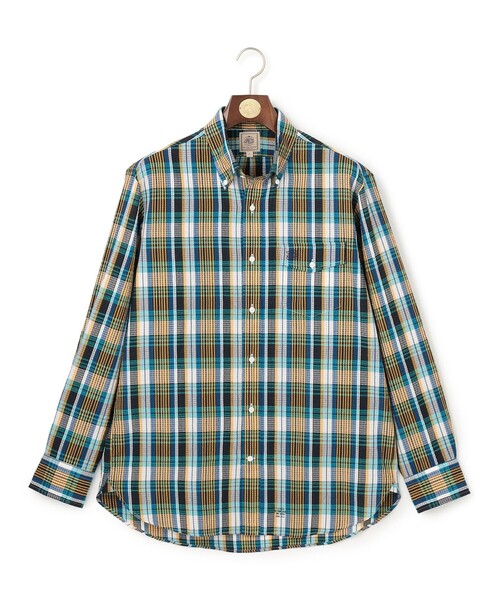 J.PRESS(ジェイプレス)の「ひんやりで品あり【吸水速乾 / 接触冷感 / 高通気性】Aero Weave クールマックス サッカー 長袖シャツ / B.D.(シャツ/ブラウス・メンズ・ブラウン系3/レッド系3/ブルー系3・MEDIUM/LARGE/X-LARGE)」の13枚目の写真