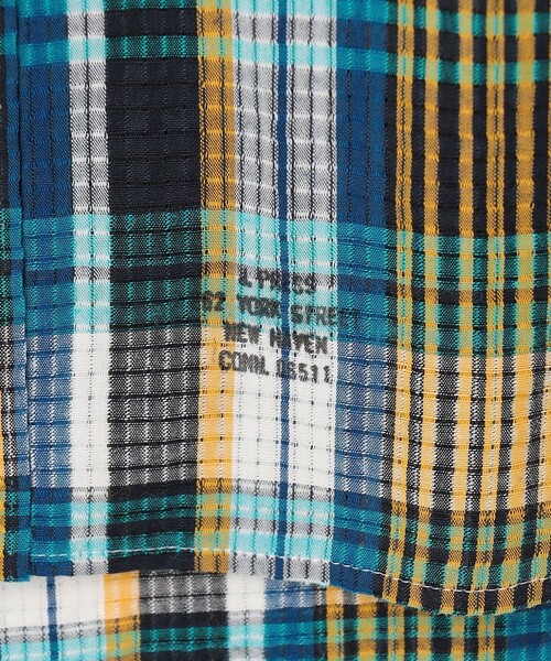 J.PRESS(ジェイプレス)の「ひんやりで品あり【吸水速乾 / 接触冷感 / 高通気性】Aero Weave クールマックス サッカー 長袖シャツ / B.D.(シャツ/ブラウス・メンズ・ブラウン系3/レッド系3/ブルー系3・MEDIUM/LARGE/X-LARGE)」の8枚目の写真