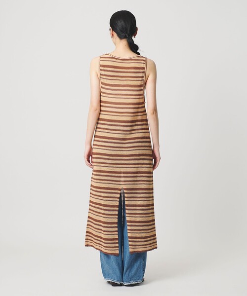 BEAUTY&YOUTH UNITED ARROWS(ビューティーアンドユースユナイテッドアローズ)の「コットン メッシュ ボーダーワンピース(ワンピース・レディース・ブラック/ダークブラウン・FREE)」の21枚目の写真