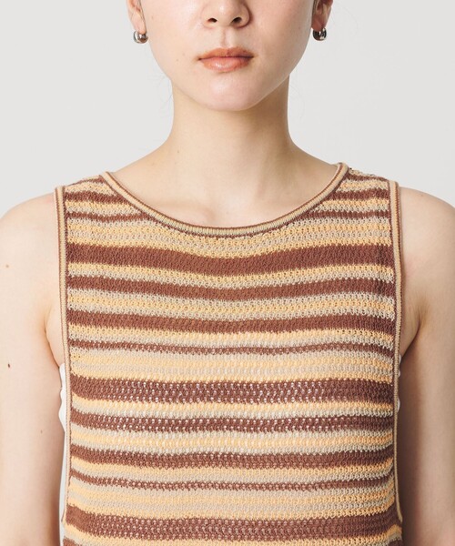 BEAUTY&YOUTH UNITED ARROWS(ビューティーアンドユースユナイテッドアローズ)の「コットン メッシュ ボーダーワンピース(ワンピース・レディース・ブラック/ダークブラウン・FREE)」の20枚目の写真
