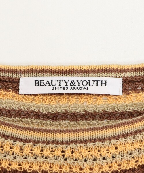 BEAUTY&YOUTH UNITED ARROWS(ビューティーアンドユースユナイテッドアローズ)の「コットン メッシュ ボーダーワンピース(ワンピース・レディース・ブラック/ダークブラウン・FREE)」の14枚目の写真