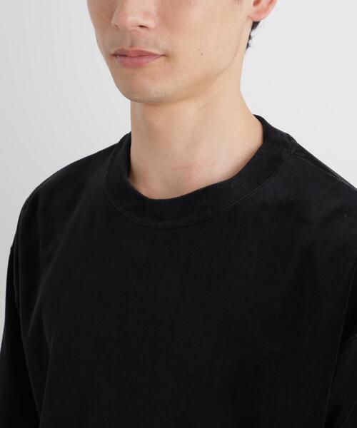 NANO universe（ナノユニバース）の「ベロア クルーネック Ｔシャツ 半袖（Tシャツ/カットソー・メンズ・ブラック/ダークブラウン・L/M）」の12枚目の写真