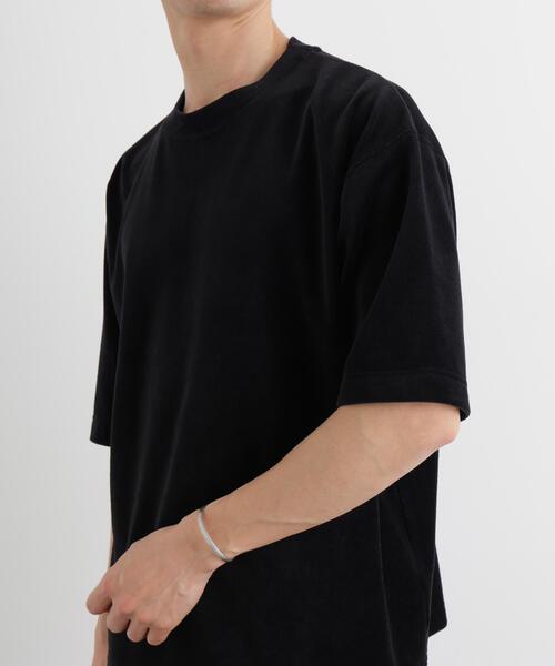 NANO universe（ナノユニバース）の「ベロア クルーネック Ｔシャツ 半袖（Tシャツ/カットソー・メンズ・ブラック/ダークブラウン・L/M）」の13枚目の写真