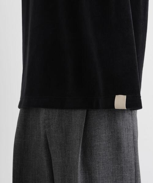 NANO universe（ナノユニバース）の「ベロア クルーネック Ｔシャツ 半袖（Tシャツ/カットソー・メンズ・ブラック/ダークブラウン・L/M）」の14枚目の写真