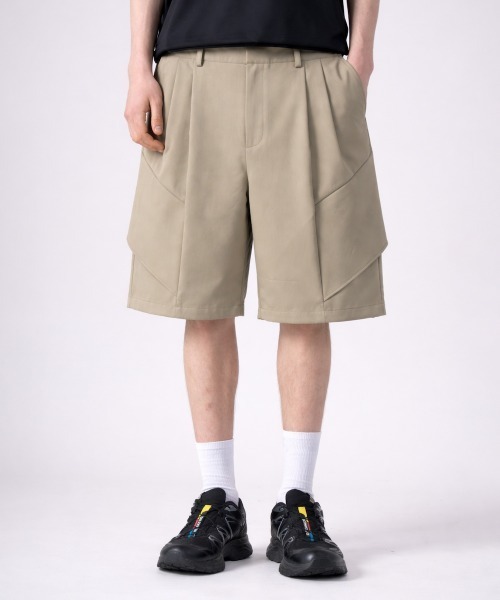 rehacer(レアセル)の「rehacer : Tactical Wave Shorts / タクティカル ウエーブ ショーツ(その他パンツ・メンズ・グレイッシュベージュ/スミクロ・SMALL/MEDIUM/LARGE)」の1枚目の写真