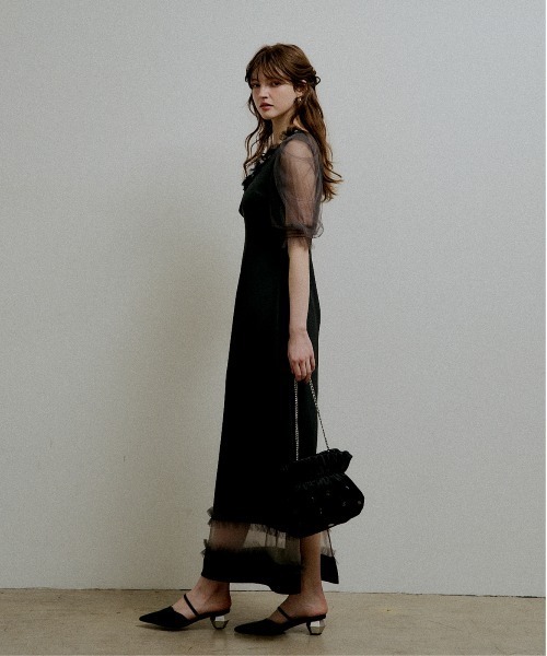 LE'RURE（リルアー）の「Larm bijou satin bag（ハンドバッグ・レディース・グレー/ブラック・FREE）」の7枚目の写真