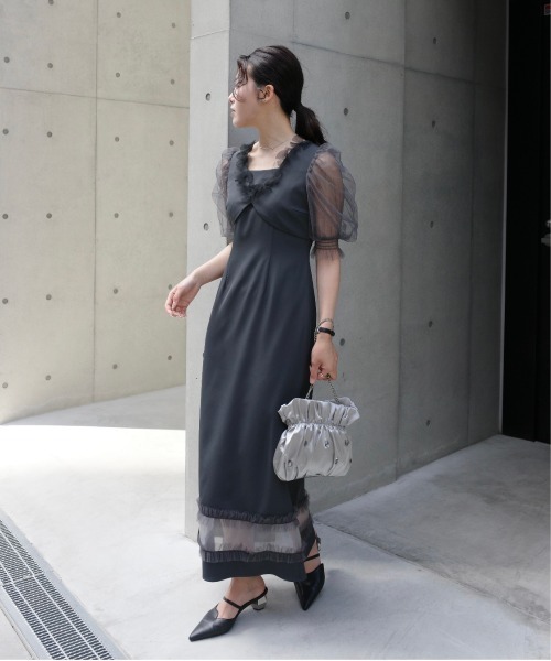 LE'RURE（リルアー）の「Larm bijou satin bag（ハンドバッグ・レディース・グレー/ブラック・FREE）」の13枚目の写真