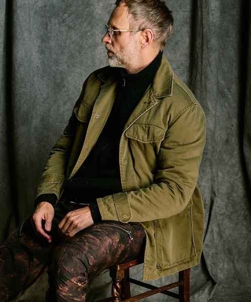 wjk（ダヴルジェイケイ）の「mcg3811- lomond×powder zip-up knit ジップカーディガン(6890 wn09j)（カーディガン/ボレロ・メンズ・ネイビー/ブラック・S/M/L/XL）」の7枚目の写真