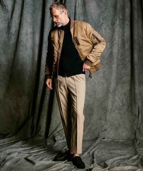 wjk（ダヴルジェイケイ）の「mcg3811- lomond×powder zip-up knit ジップカーディガン(6890 wn09j)（カーディガン/ボレロ・メンズ・ネイビー/ブラック・S/M/L/XL）」の11枚目の写真
