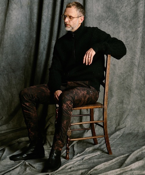 wjk（ダヴルジェイケイ）の「mcg3811- lomond×powder zip-up knit ジップカーディガン(6890 wn09j)（カーディガン/ボレロ・メンズ・ネイビー/ブラック・S/M/L/XL）」の13枚目の写真