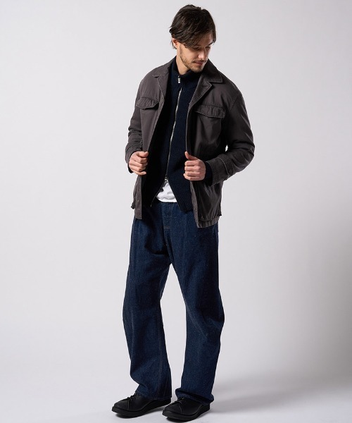 wjk（ダヴルジェイケイ）の「mcg3811- lomond×powder zip-up knit ジップカーディガン(6890 wn09j)（カーディガン/ボレロ・メンズ・ネイビー/ブラック・S/M/L/XL）」の19枚目の写真