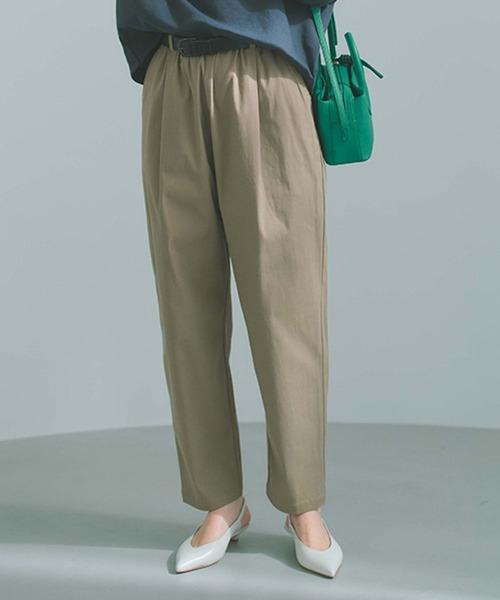 studio CLIP（スタディオクリップ）の「すっきりイージーテーパードパンツ[プチ・プラスサイズあり]（その他パンツ・レディース・その他2/モカ/ネイビー/その他1/ライトベージュ・PM/XXX-LARGE/XX-LARGE/PL/SMALL/MEDIUM/X-LARGE/LARGE）」の2枚目の写真