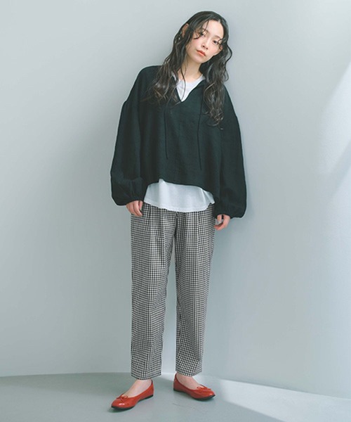 studio CLIP（スタディオクリップ）の「すっきりイージーテーパードパンツ[プチ・プラスサイズあり]（その他パンツ・レディース・その他2/モカ/ネイビー/その他1/ライトベージュ・PM/XXX-LARGE/XX-LARGE/PL/SMALL/MEDIUM/X-LARGE/LARGE）」の8枚目の写真