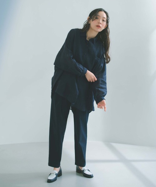 すっきりイージーテーパードパンツ[プチ・プラスサイズあり]（その他