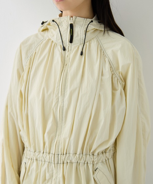 TODAYFUL（トゥデイフル）の「[TODAYFUL/トゥデイフル]Nylon Gather Blouson（ブルゾン・レディース・グレー/オフホワイト・36/38）」の13枚目の写真
