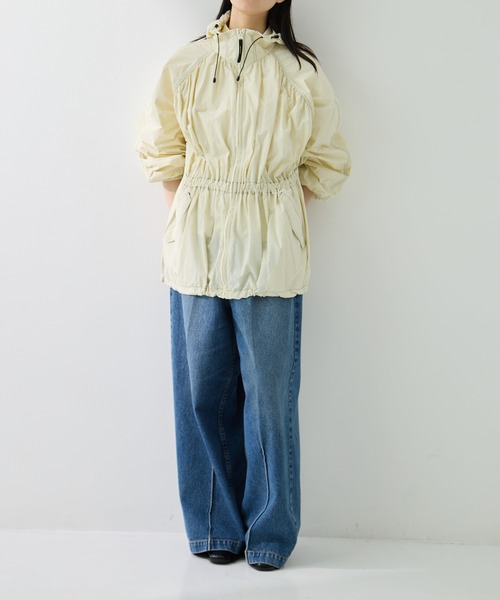 TODAYFUL（トゥデイフル）の「[TODAYFUL/トゥデイフル]Nylon Gather Blouson（ブルゾン・レディース・グレー/オフホワイト・36/38）」の7枚目の写真