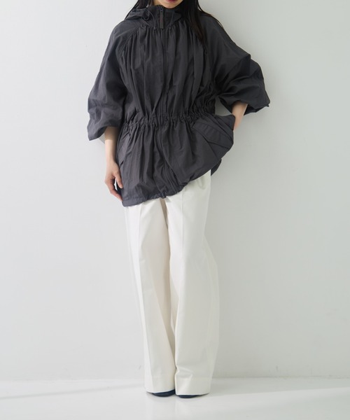 TODAYFUL（トゥデイフル）の「[TODAYFUL/トゥデイフル]Nylon Gather Blouson（ブルゾン・レディース・グレー/オフホワイト・36/38）」の18枚目の写真