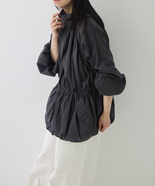 TODAYFUL（トゥデイフル）の「[TODAYFUL/トゥデイフル]Nylon Gather Blouson（ブルゾン・レディース・グレー/オフホワイト・36/38）」の12枚目の写真