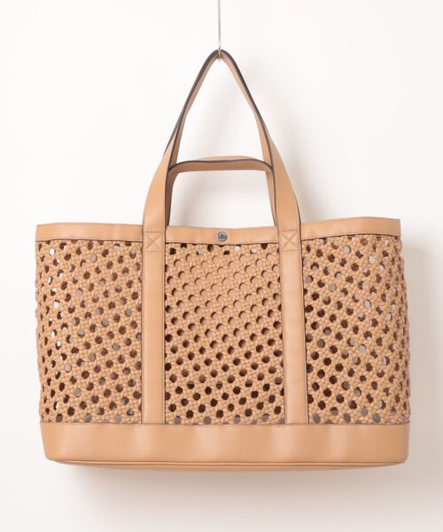 MICHAEL KORS（マイケルコース）の「WHITLEY ハンドウーヴン トート ミディアム（トートバッグ・メンズ・ベージュ系・FREE）」の5枚目の写真