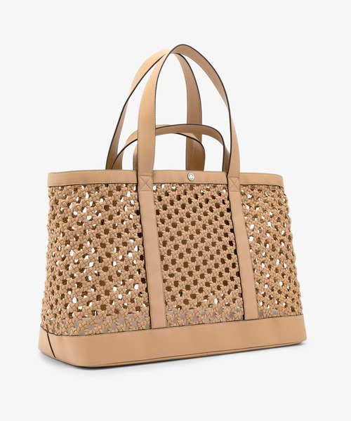 MICHAEL KORS（マイケルコース）の「WHITLEY ハンドウーヴン トート ミディアム（トートバッグ・メンズ・ベージュ系・FREE）」の4枚目の写真