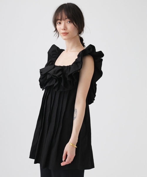 BABYLONE（バビロン）の「2WAYフリルチュニック（チュニック・レディース・ブラウン/ブラック・フリー）」の10枚目の写真