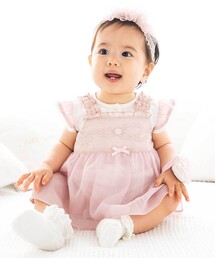 fillot de bebe reduction（フィヨデュベベルダクティオン）の「天竺チュニック付きカバーオールベビー(70~80cm)（ロンパース）」