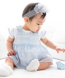 fillot de bebe reduction（フィヨデュベベルダクティオン）の「天竺チュニック付きカバーオールベビー(70~80cm)（ロンパース）」
