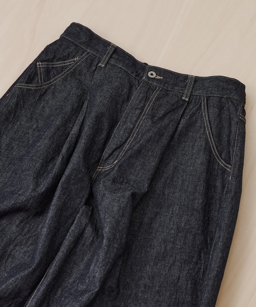 is-ness(イズネス)の「【is-ness/イズネス】5-Pocket Balloon Pants (Enzyme Wash)(デニムパンツ・メンズ・ダークインディゴブルー/ブルー・L/M)」の8枚目の写真