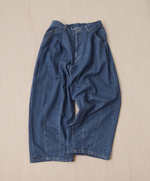 is-ness(イズネス)の「【is-ness/イズネス】5-Pocket Balloon Pants (Enzyme Wash)(デニムパンツ・メンズ・ダークインディゴブルー/ブルー・L/M)」の3枚目の写真