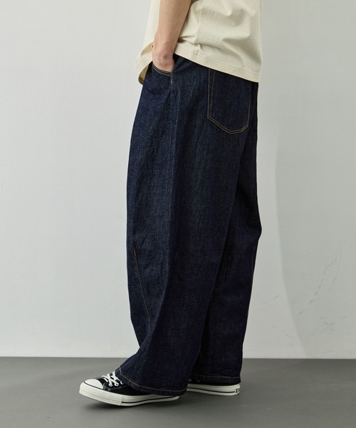is-ness(イズネス)の「【is-ness/イズネス】5-Pocket Balloon Pants (Enzyme Wash)(デニムパンツ・メンズ・ダークインディゴブルー/ブルー・L/M)」の19枚目の写真