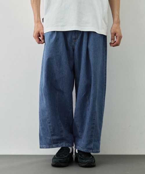 is-ness(イズネス)の「【is-ness/イズネス】5-Pocket Balloon Pants (Enzyme Wash)(デニムパンツ・メンズ・ダークインディゴブルー/ブルー・L/M)」の11枚目の写真