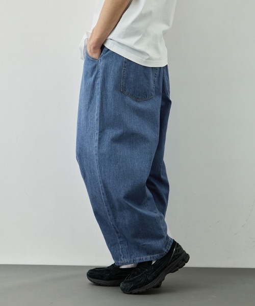 is-ness(イズネス)の「【is-ness/イズネス】5-Pocket Balloon Pants (Enzyme Wash)(デニムパンツ・メンズ・ダークインディゴブルー/ブルー・L/M)」の12枚目の写真