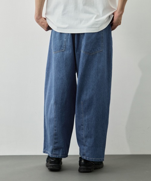 is-ness(イズネス)の「【is-ness/イズネス】5-Pocket Balloon Pants (Enzyme Wash)(デニムパンツ・メンズ・ダークインディゴブルー/ブルー・L/M)」の14枚目の写真