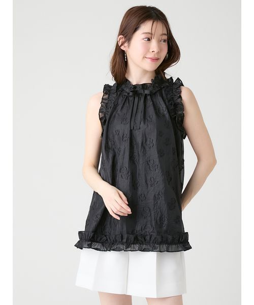 CELFORD(セルフォード)の「ブラックリボンジャガードチュニック(シャツ/ブラウス・レディース・ブラック/サックスブルー/オフホワイト・F)」の20枚目の写真