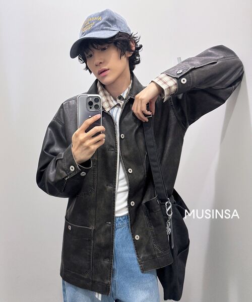 MAISON MINED(メゾンミネド)の「DOUBLE STRAP SHOULDER BAG(ショルダーバッグ・メンズ・その他・FREE)」の6枚目の写真