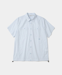 UNIFORM BRIDGE（ユニフォームブリッジ）の「ae stripe pocket s/s shirt light blue（シャツ/ブラウス）」