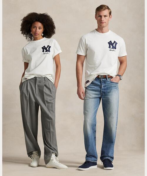 POLO RALPH LAUREN(ポロ ラルフ ローレン)の「Polo Ralph Lauren ヤンキース ジャージー Tシャツ(Tシャツ/カットソー・メンズ・ホワイト・M/L)」の1枚目の写真