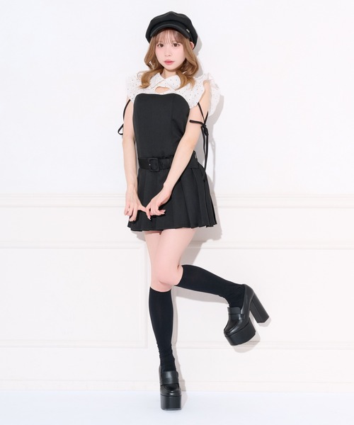 apres jour(アプレジュール)の「デコルテハートカットミニワンピース(ワンピース・レディース・ブルー/ブラック系その他/ブラック・X-LARGE/MEDIUM/SMALL)」の7枚目の写真